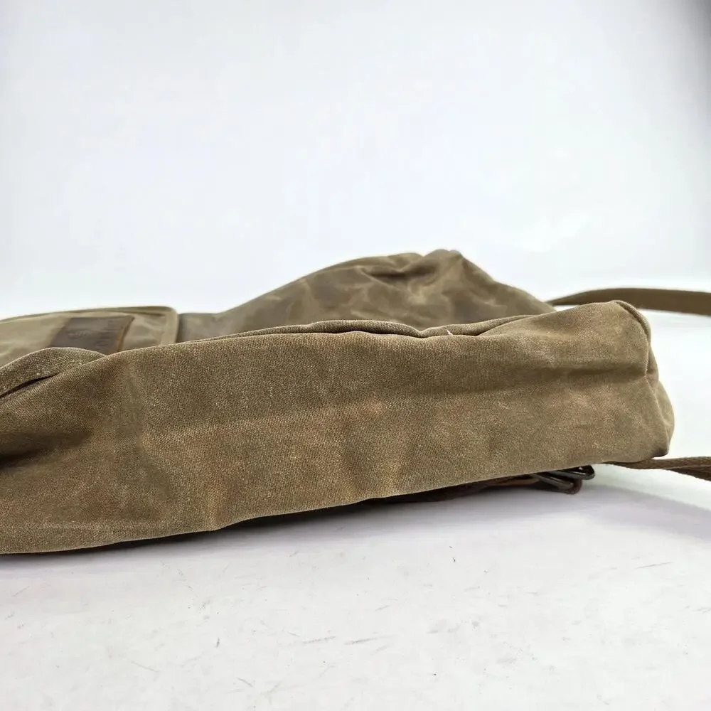 Solstice Oil Waxed Canvas Backpack Rucksack Brown Travel Outdoor Backpacks Bag - Picture 9 of 14